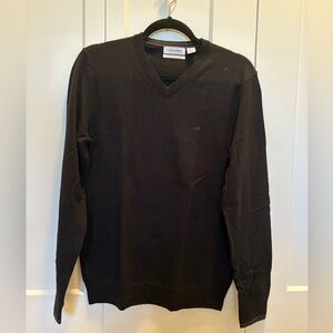 Calvin Klein Men's Black V-Neck Sweater